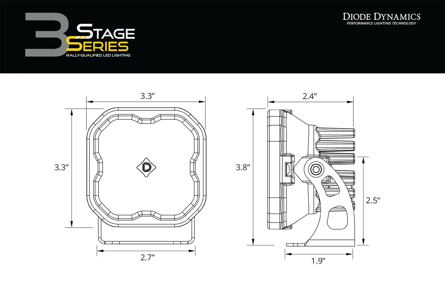 SS3 Pod - Pro - Square - Yellow - Pair - Image 10